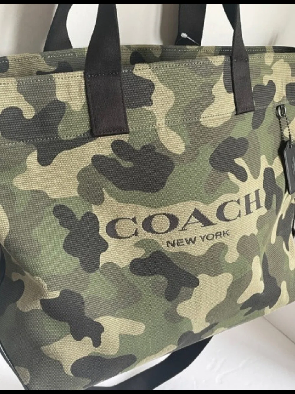 Coach Tote 38 In Camo Print